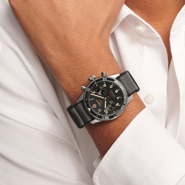 Montre Longines Spirit Flyback Titanium Automatique Bracelet Synthétique