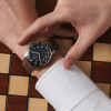 Montre Longines Spirit Zulu Time Automatique 39mm cadran Noir Bracelet Cuir