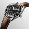 Montre Longines Spirit Zulu Time Automatique 39mm cadran Noir Bracelet Cuir