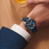 Montre Longines Spirit Zulu Time Automatique 39mm cadran bleu bracelet cuir