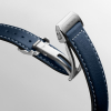 Montre Longines Spirit Zulu Time Automatique 39mm cadran bleu bracelet cuir