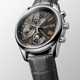 Montre Longines Master Collection automatique cadran anthracite bracelet cuir