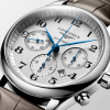 Montre Longines Master Collection Auto Chrono Bracelet Cuir Cadran Argent