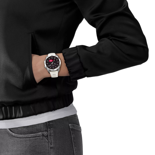 Montre Tissot T-Touch Connect Sport Bracelet Caoutchouc Blanc