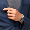 Montre Longines Spirit Chronographe 42 mm cadran bleu bracelet acier