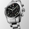Montre Longines Spirit Chronographe 42 mm cadran noir bracelet acier