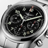 Montre Longines Spirit Chronographe 42 mm cadran noir bracelet acier