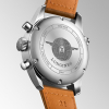 Montre Longines Spirit Chronographe 42 mm cadran argenté bracelet cuir