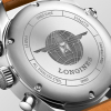 Montre Longines Spirit Chronographe 42 mm cadran argenté bracelet cuir