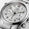 Montre Longines Spirit Chronographe 42 mm cadran argenté bracelet acier
