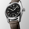 Montre Longines Spirit Automatique 40 mm cadran noir bracelet cuir