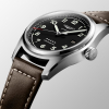 Montre Longines Spirit Automatique 40 mm cadran noir bracelet cuir
