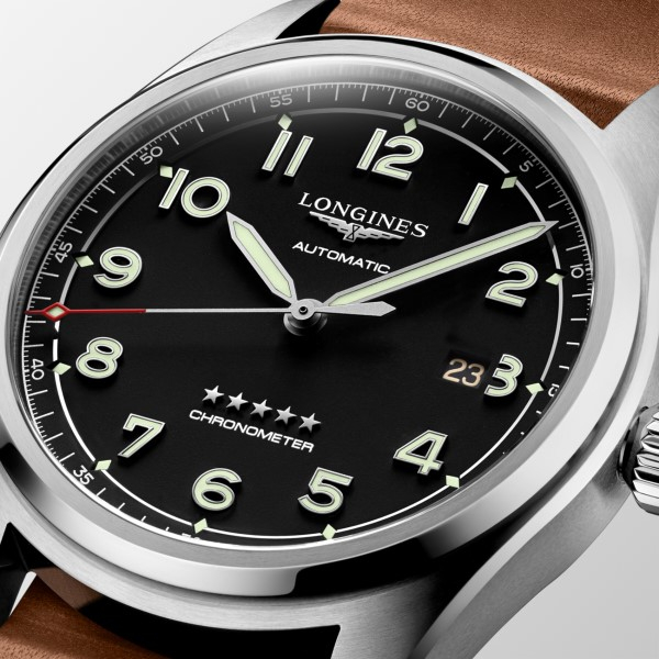 Montre Longines Spirit Prestige Edition Automatique 42 mm cadran noir bracelet acier