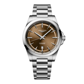 Montre Longines Conquest 2023 Bracelet Acier Cadran Brun