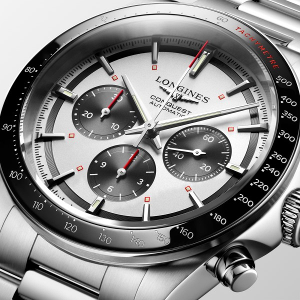 Montre Longines Conquest 2023 Bracelet Acier Cadran Blanc