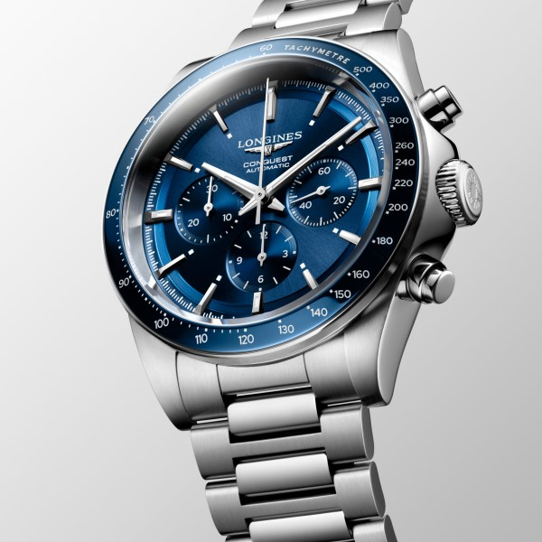 Montre Longines Conquest Bracelet Acier Cadran Bleu