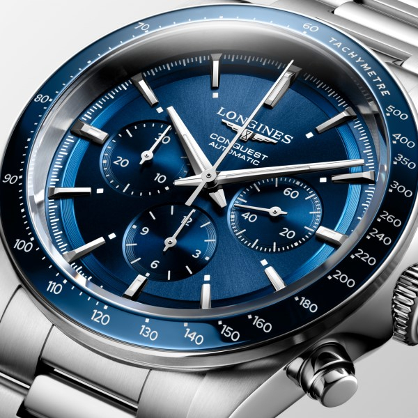 Montre Longines Conquest Bracelet Acier Cadran Bleu