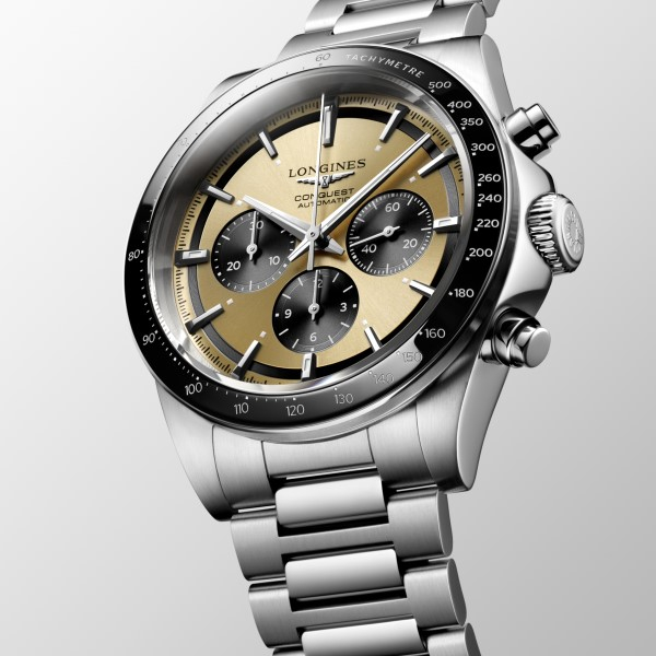 Montre Longines Conquest Bracelet Acier Cadran Champagne