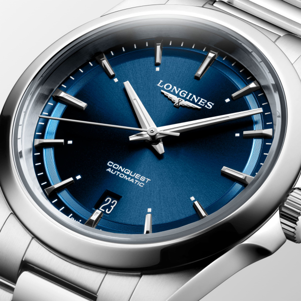 Montre Longines Conquest Cadran Bleu Bracelet Acier