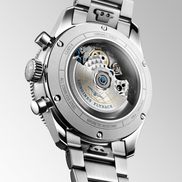 Montre Longines Spirit Flyback Automatique 42 mm Cadran Noir Soleillé