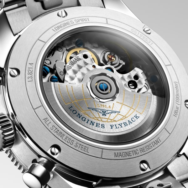 Montre Longines Spirit Flyback Automatique 42 mm Cadran Noir Soleillé
