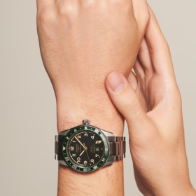 Montre Longines Spirit Zulu Time Automatique 39mm cadran anthracite bracelet acier