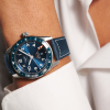 Montre Longines Spirit Zulu Time Automatique 42mm cadran bleu bracelet cuir bleu