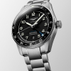 Montre Longines Spirit Zulu Time Automatique 42mm cadran noir bracelet Acier