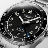 Montre Longines Spirit Zulu Time Automatique 42mm cadran noir bracelet Acier