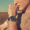 Montre Longines Spirit Zulu Time Automatique 42mm cadran noir bracelet cuir