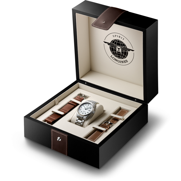 Montre Longines Spirit Prestige Edition Automatique 40 mm cadran argenté bracelet acier