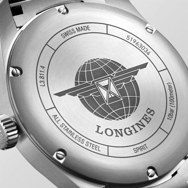 Montre Longines Spirit Automatique 42 mm cadran bleu bracelet acier