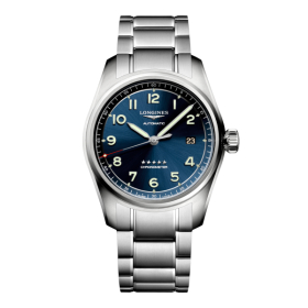Montre Longines Spirit Automatique 40 mm cadran bleu bracelet acier
