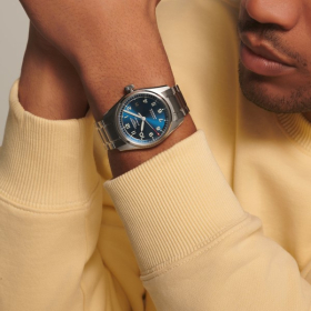 Montre Longines Spirit Automatique 40 mm cadran bleu bracelet acier