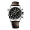 Montre Longines Spirit Chronographe 42 mm cadran noir bracelet cuir