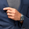Montre Longines Spirit Chronographe 42 mm cadran bleu bracelet cuir
