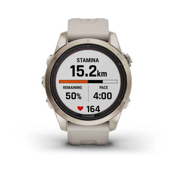 Montre Garmin Fenix 7s Pro Sapphire Solar Gold Bracelet Sable