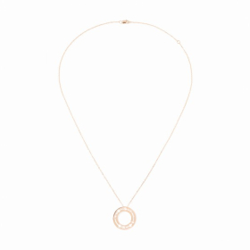 Pendentif Dinh Van Pulse or rose et diamants