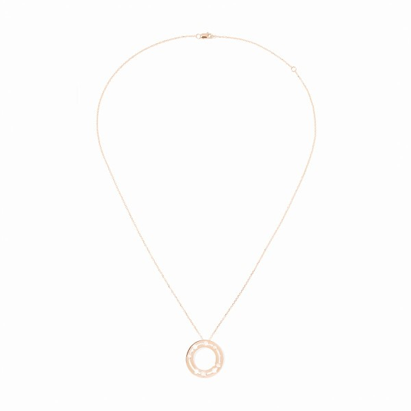 Pendentif Dinh Van Pulse or rose et diamants