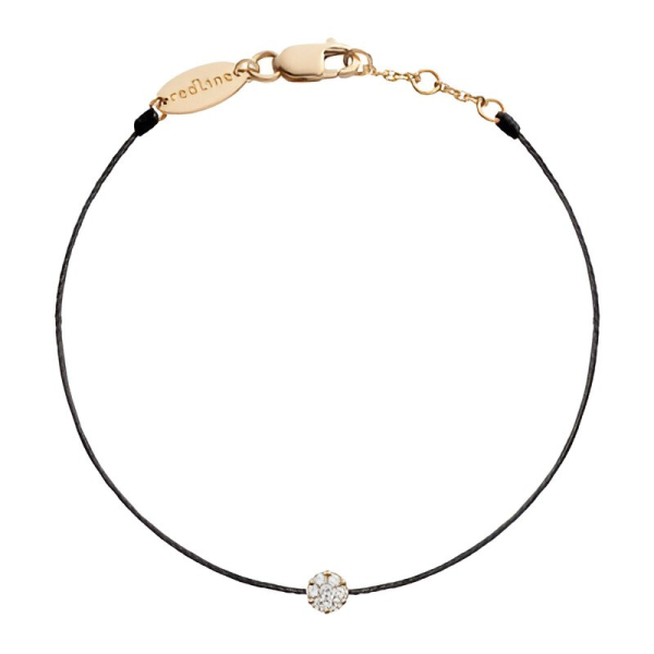 Bracelet Redline Illusion Diamants0.05 ct Or Rose Fil Noir