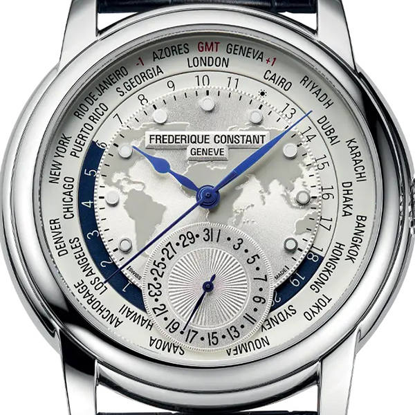 Montre Frederique Constant Manufacture Classic Worldtimer Cadran Blanc