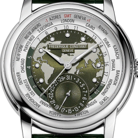 Montre Frederique Constant Manufacture Classic Worldtimer Cadran Vert