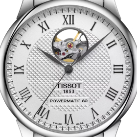 Montre Tissot Le Locle Powermatic 80 Open Heart Cadran Argent