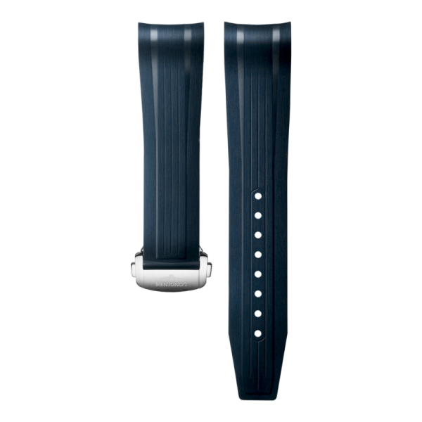 Bracelet Montre Longines Spirit 21mm Caoutchouc Bleu