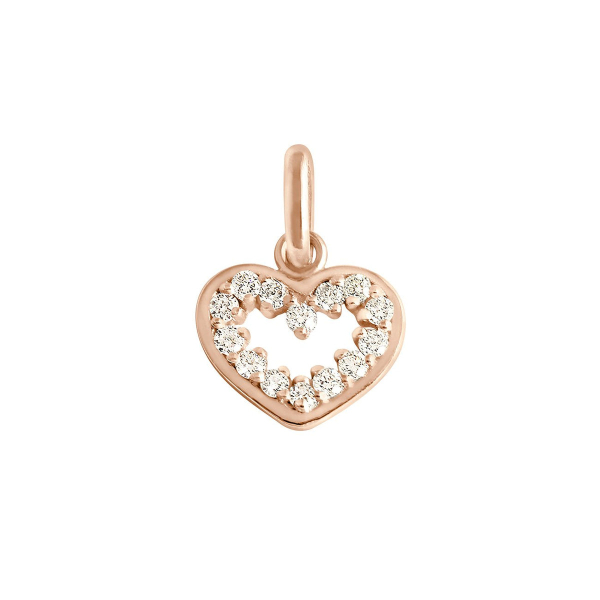Pendentif gigi CLOZEAU Lucky Coeur Suprême Or Rose Diamants