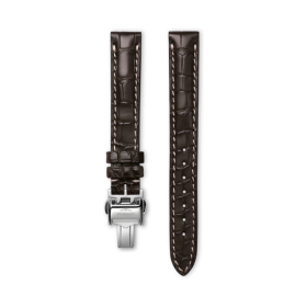 Bracelet Montre Longines Master Collection 13mm Cuir Alligator Marron Mat