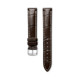 Bracelet Montre Longines Master Collection 15mm Cuir Alligator Marron Mat