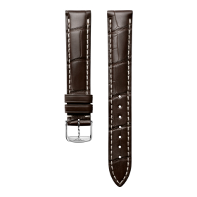 Bracelet Montre Longines Master Collection 15mm Cuir Alligator Marron Mat