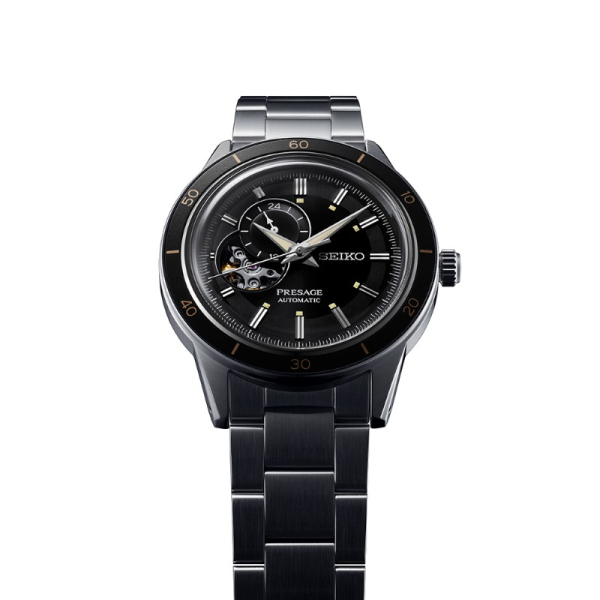 Montre Seiko Presage Automatique Cadran Noir Bracelet Acier