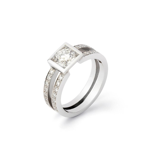Bague Tom G Magique Or Blanc Diamants 0.65ct